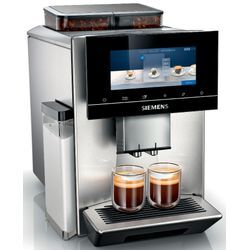 SIEMENS Kaffeevollautomat "EQ900 TQ907D03, intuitives 6,8" TFT-Display, 2 Bohnenbehälter", silber (edelstahlfarben), B:31,5cm H:39,2cm T:47cm, Kaffeevollautomaten, Barista-Modus, App, Geräuschreduzierung, 10 Profile, edelstahl, Topseller