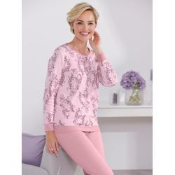 Schlafanzug WÄSCHEPUR, Damen, Gr. 44/46, lila (hortensie), 100% Baumwolle, Homewear-Sets