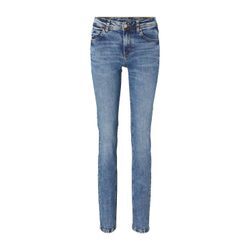 TOM TAILOR Damen Alexa Straight Jeans mit Bio-Baumwolle, blau, Uni, Gr. 28/32