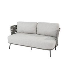 4Seasons Palacio 2.5-Sitzer Sofa Rope silbergrau inkl. 3 Kissen