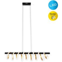 NÄVE LED Pendelleuchte "Belleza", schwarz (schwarz, gold), B:20,00cm L:100,00cm, Lampen, Hängeleuchte warmweiß, 3-Stufen-dimmbar, 32W, L:100cm, goldfarben