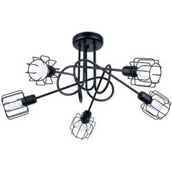 SOLLUX LIGHTING Kronleuchter "BELUCI", Verteiltes Licht, Lampen, schwarz, H: 28,5cm, Deckenlampe