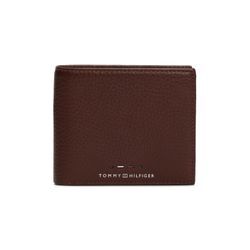 Geldbörse TOMMY HILFIGER "Men TH PREMIUM CC FLAP AND COIN Bifold Wallet" braun (cognac) Kleinlederwaren Herren Portemonnaie Leder