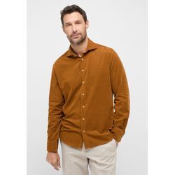 Langarmhemd ETERNA "MODERN FIT" Gr. 44, Normalgrößen, braun (camel), Herren, 70% cotton, 30% Lyocell, Hemden