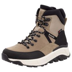 Winterboots RIEKER EVOLUTION Gr. 39, beige (beige, schwarz), Damen, Textil, Lederimitat, Schuhe, Outdoorboots, Schneestiefelette mit wasserabweisender TEX-Membran