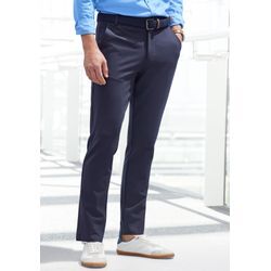 Stretch-Hose JOHN DEVIN "regular-fit" Gr. 32, Länge 34, blau (navy), Herren, Obermaterial: 67% Viskose, 29% Polyamid, 4% Elasthan, unifarben, Hosen, bequeme Hose aus elastischer Qualität