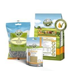 Bellfor Spezielles Futterset für große Hunde mit Leishmaniose - Naturgut-Schmaus 4 kg + Landgut-Happen 200 g + Immun 80 g