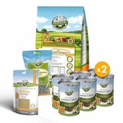 Bellfor Leishmaniose Set für Hunde - Naturgut-Schmaus 4kg + Landgut-Menü 12x400g + Immun Pulver 80g + Landgut-Happen 200g