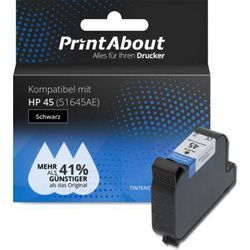 PrintAbout Druckerpatrone kompatibel mit HP 45 (51645AE) - Schwarz