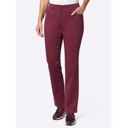 Bequeme Jeans CASUAL LOOKS, Damen, Gr. 19, Kurzgrößen, rot (bordeaux), 98% Baumwolle, 2% Elasthan, unifarben, lang, Jeans