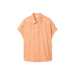 TOM TAILOR Damen Bluse mit Allover Print, orange, Gemustert, Gr. 46