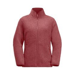 Fleecejacke JACK WOLFSKIN "HIGH CURL JACKET W", Damen, Gr. L (42/44), rot (rot, coral), Hauptmaterial: 100% Polyester; Futter: 100% Polyester (recycled), Jacken