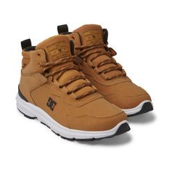 Schnürboots DC SHOES "MUTINY WR", Damen, Gr. 41, braun (wheat, schwarz), Leder, mehrfarbig, sportlich, Schuhe, Winterstiefel, Schnürstiefel, Winterschuhe