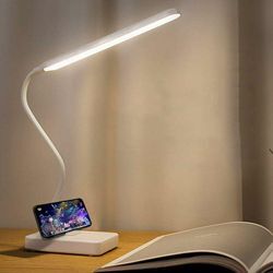 Start - usb wiederaufladbare kabellose LED-Schreibtischlampe, 2000 mAh, batteriebetrieben, Touch-Steuerung, 3 Farben, 6 einstellbare Helligkeit,