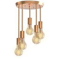 Oihpaw - Deckenleuchte E27 led 5 flammige Vintage Deckenlampe Für Esszimmer Küche Wohnzimmer Bar Restaurant Gold