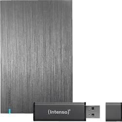 INTENSO Memory Board + 64 GB USB-Stick Bundle, 1 TB HDD, 2,5 Zoll, extern, Anthrazit