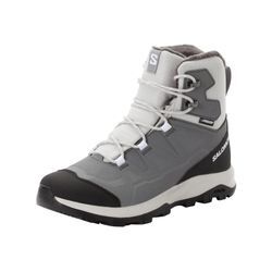 Winterstiefel SALOMON "OUTFROST TS CSWP W", Damen, Gr. 42, grau (gray violet, castleroc, schwarz), Synthetik, Textil, sportlich, Schuhe, Snowboots, Winterboots, Winterschuhe, wasserdicht und gefüttert