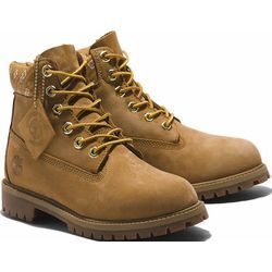 Schnürboots TIMBERLAND "6 In Premium WP Boot", Damen, Gr. 36, gelb (wheat), Leder, sportlich, Schuhe, Winterstiefel, Schnürstiefel, Winterschuhe, wasserdicht