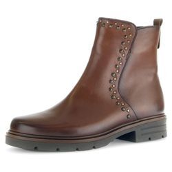 Stiefelette GABOR Gr. 37, braun (braun used) Damen Schuhe Blockabsatz, Komfortschuh, Boots mit glänzenden Nieten