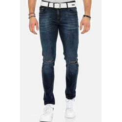 5-Pocket-Jeans CIPO & BAXX "Jeans" Gr. 29, Länge 32, blau (dunkelblau) Herren Jeans