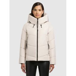 Steppjacke KHUJO "ALESS", Damen, Gr. XXL (44), beige (creme), Web, Steppware, Obermaterial: 100% Polyester. Futter: 100% Nylon. Wattierung: 100% Polyester, unifarben, modisch, Langarm, Jacken