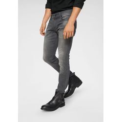 Slim-fit-Jeans G-STAR "Skinny", Herren, Gr. 36, Länge 32, grau (it aged), Denim/Jeans, Obermaterial: 70% Baumwolle, 28% Polyester, 2% Elasthan, Destroyed-Effekte, modisch, skinny fit lang, Jeans