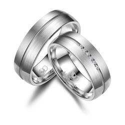 Verlobungsring MARRYA "Titan Ringe Trauringe Eheringe Partnerringe" Gr. 48, silber (damen ring, silber), Fingerringe, Damen, 48, Titan