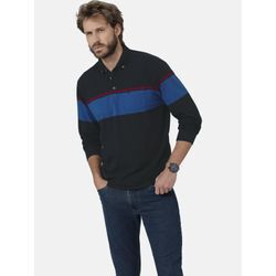 Langarm-Poloshirt BABISTA "Langarm-Poloshirt SERENZIO" Gr. 48, blau (dunkelblau) Herren Shirts mit aufgesetzten Brusttaschen