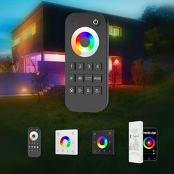 Light 12-48V Wi-FI/RF Controller Fernbedienung rgb/cct led Beleuchtung Wandschalter Dimmer: rgb/w/cct - Fernbedienung, 4 Zonen - Hexim