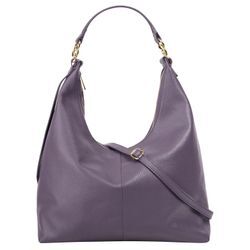 Shopper SAMANTHA LOOK Gr. B/H/T: 36cm x 40cm x 13cm onesize, lila (violett), Damen, Leder, unifarben, leicht glänzend, Taschen, Made in Italy, Große Handtasche mit Smartphonefach, Schultertasche mit Tragegurt