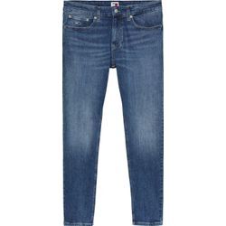 Slim-fit-Jeans TOMMY JEANS "SCANTON SLIM" Gr. 36, Länge 32, blau (denim medium 1a5) Herren Jeans mit Logoprägung