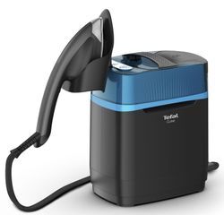 TEFAL Dampfbürste "UT2020 Cube", desinfizieren,vertikales Dampfreinigen, Dampfmenge bis zu 90 g/min, Bügeleisen, schwarz (schwarz, blau)B:28,5cm H:31cm T:39,2cm