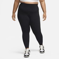 Nike One Leggings in voller Länge mit hohem Bund für Damen - Schwarz