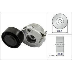 INA Riemenspanner, Keilrippenriemen 70mm für SKODA VW SEAT AUDI PORSCHE 059903133J 95810236151 534 0470 10