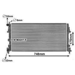 VAN WEZEL Kühler, Motorkühlung mit Zubehör für SKODA VW SEAT AUDI 6R0121253N 6R0121253A 6RF121253 49002037