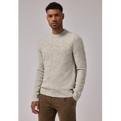 Rundhalspullover STREET ONE MEN, Herren, Gr. XXL (46), soft sand melange, Stoff, 44% Polyacryl, 29% Polyester, 23% Wolle, 4% Elasthan, unifarben, casual, normal normal, Rundhals, Pullover Grobstrickpullover, aus elastischem Materialmix