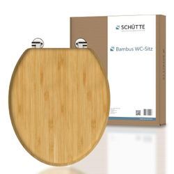 Bambus WC Sitz NATURAL BAMBOO, Toilettendeckel, Klodeckel, Toilettensitz