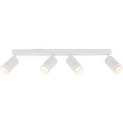 Deckenspot Metall verstellbar Weiß GU10 4-flammig länglich Modern Spot Lampe Decke