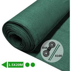 Vounot - Zaunblende 1.5×20m, Sichtschutz Zaun 90 g/m² hdpe Schattiernetz, Grün