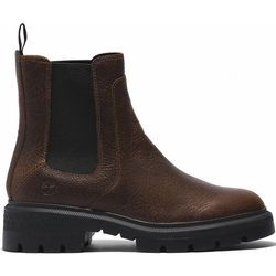 Chelseaboots TIMBERLAND "CORTINA VALLEY MID CHELSEA BOOT", Gr. 36, braun (schwarz braun), Leder, sportlich, Schuhe, Stiefelette, Winterschuhe, Ankle Boots