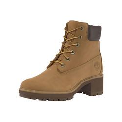 Schnürstiefelette TIMBERLAND "Kinsley" Gr. 37, gelb (wheat, braun), Synthetik, Leder, Schuhe, Winterschuhe, Winterstiefel, Schnürboots, Winterboots, wasserdicht