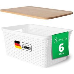 Novaliv - 6x Aufbewahrungsbox 6x Aufbewahrungsbox, 6x Holzdeckel