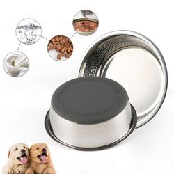 Sinbinta - Hundenapf,Dog Bowl Mit Rutschfestem Silikon Futternapf Für Grosse,Mittelgroße Und Kleine Hunde,2 Stück Hundenapf Edelstahl Für Hundefutter