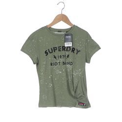 Superdry Damen T-Shirt, grün, Gr. 36