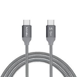 nevox USB C USB-Kabel mit Emarker Chip 2,0 m silber, 1 St.