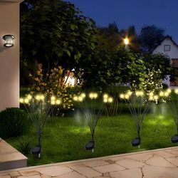 Led Solarleuchten Gartendeko, 2 Stück 8 LEDs Kristall Kugeln Gartendeko Solar Gartenleuchte Außen, Wasserdicht Solarlampen für Außen Garten, für