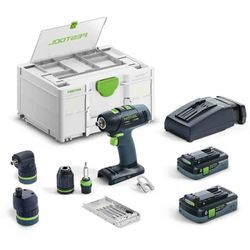 Akku-Bohrschrauber t 18+3 hpc 4,0 I-Set, 2x4,0 Ah +Lader im Systainer - Festool