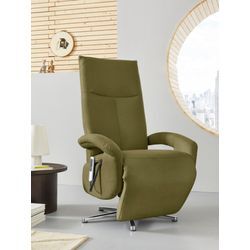 TV-Sessel SIT & MORE "Tycoon mit Kopfteilverstellung und 360 Drehfunktion", grün (olive), B:74cm H:112cm T:82cm, 98%Polyester, 2%Polyamid, Sessel, wahlweise manuell oder elektrischer Funktion, auch mit Akku (kabellos)