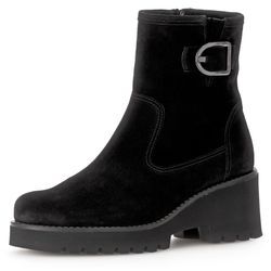 Stiefelette GABOR "St.Tropez" Gr. 38,5, schwarz Damen Schuhe Keilabsatz, Boots in bequemer Schuhweite G (= weit)