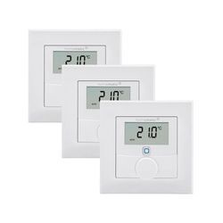 HOMEMATIC IP Smart-Home-Steuerelement "Wandthermostat mit Luftfeuchtigkeitssensor 3er Set", Smart-Home-Stationen, weißB:22cm H:14cm T:30cm